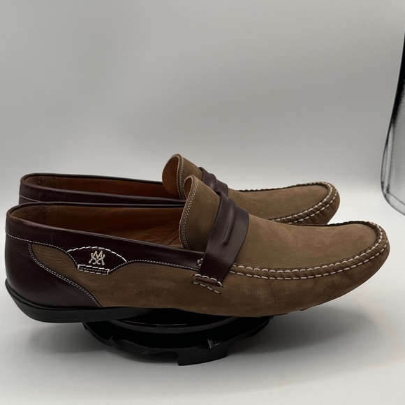Mezlan suede Tan and dark Brown Loafers size 12 main image 6
